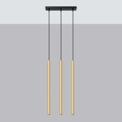 Candelabro suspenso PASTELO 3xG9/8W/230V dourada