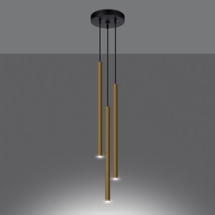 Candelabro suspenso PASTELO 3xG9/8W/230V dourada