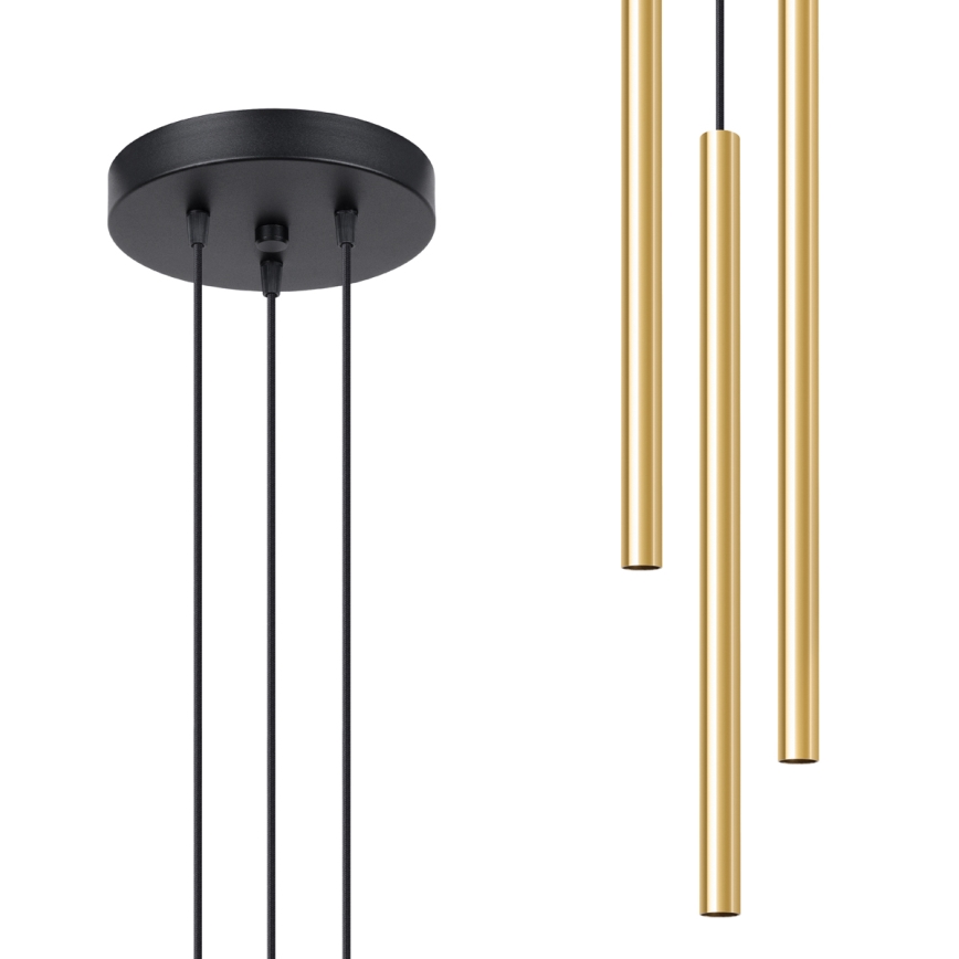 Candelabro suspenso PASTELO 3xG9/8W/230V dourada