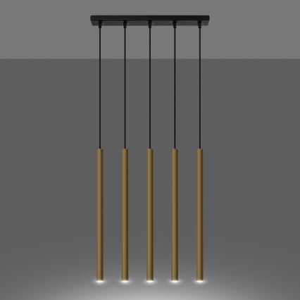 Candelabro suspenso PASTELO 5xG9/8W/230V dourada