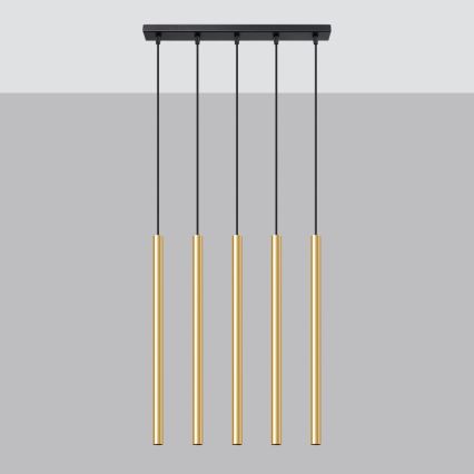 Candelabro suspenso PASTELO 5xG9/8W/230V dourada