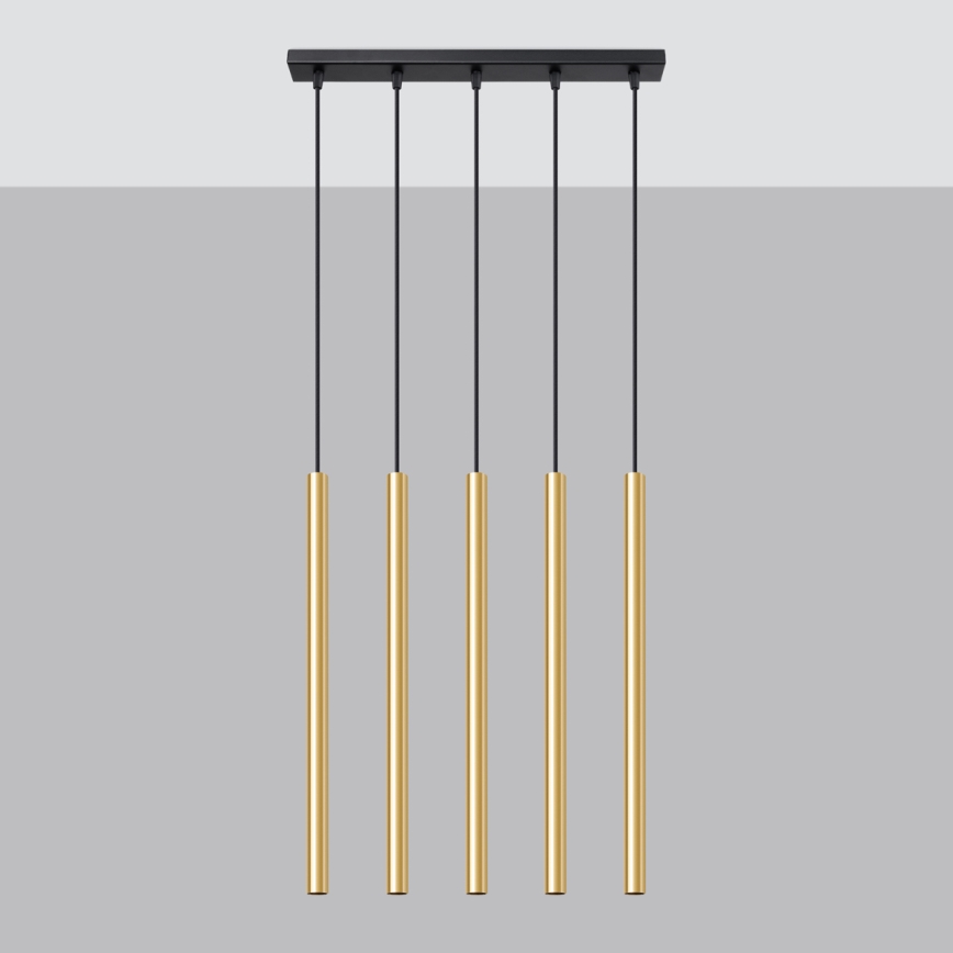 Candelabro suspenso PASTELO 5xG9/8W/230V dourada