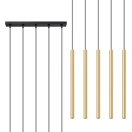 Candelabro suspenso PASTELO 5xG9/8W/230V dourada