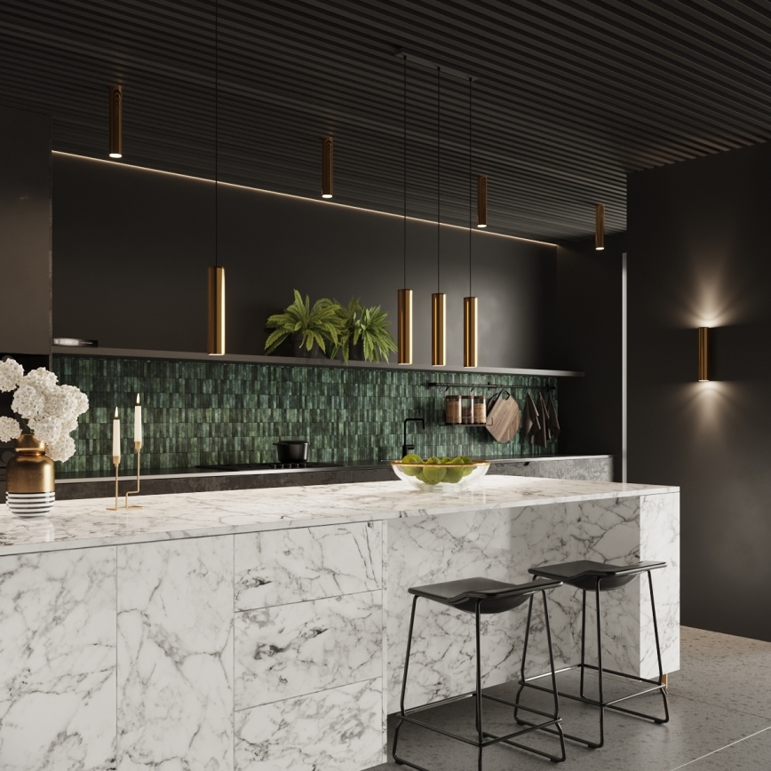 Candelabro suspenso LAGOS 3xGU10/10W/230V dourada