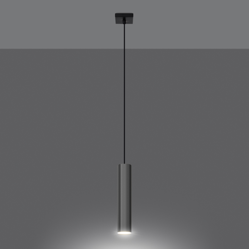 Candeeiro suspenso LAGOS 1xGU10/10W/230V cromado brilhante