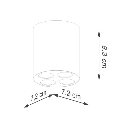 Foco LED ZOE LED/9W/230V preto