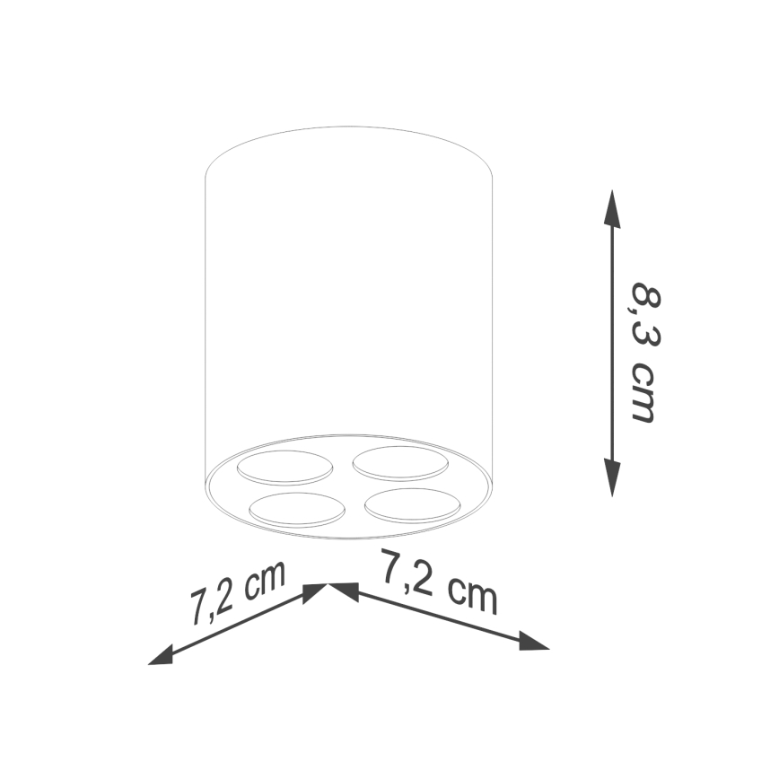 Foco LED ZOE LED/9W/230V preto