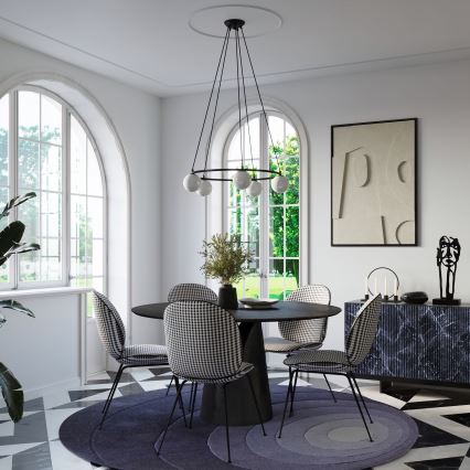 Candelabro suspenso YOLI 5xG9/8W/230V preto