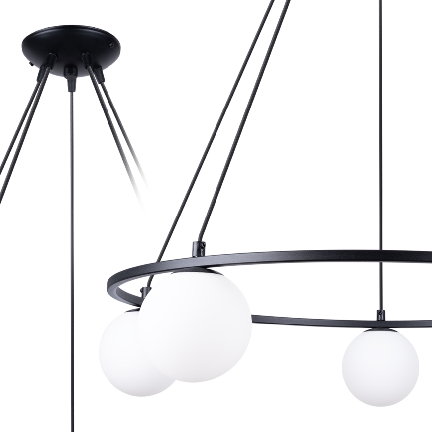 Candelabro suspenso YOLI 5xG9/8W/230V preto