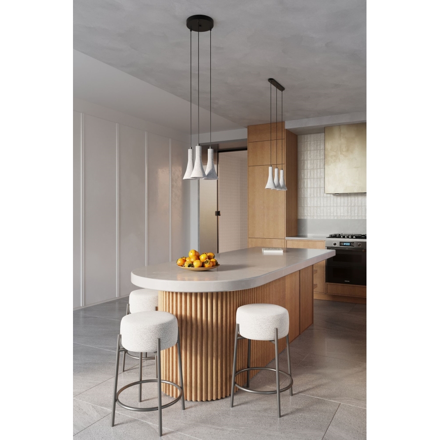 Candelabro suspenso REA 3xE14/12W/230V betão