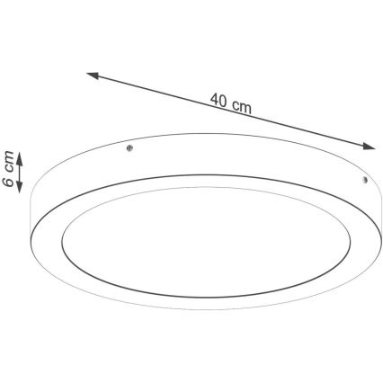Luminária de teto LED ONYX LED/32W/230V Ø 40 cm preta