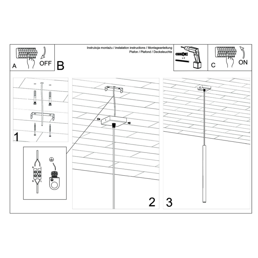 Candelabro suspenso PASTELO 1xG9/8W/230V betão