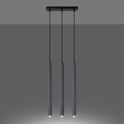 Candelabro suspenso PASTELO 3xG9/8W/230V betão