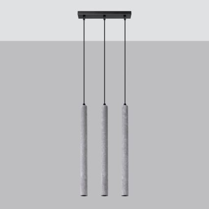 Candelabro suspenso PASTELO 3xG9/8W/230V betão