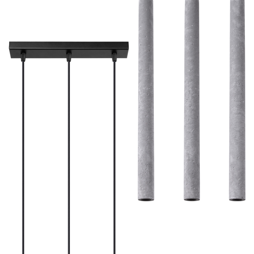 Candelabro suspenso PASTELO 3xG9/8W/230V betão