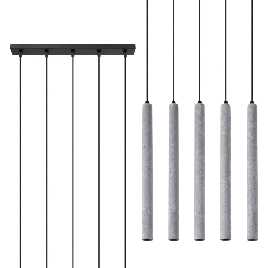 Candelabro suspenso PASTELO 5xG9/8W/230V betão