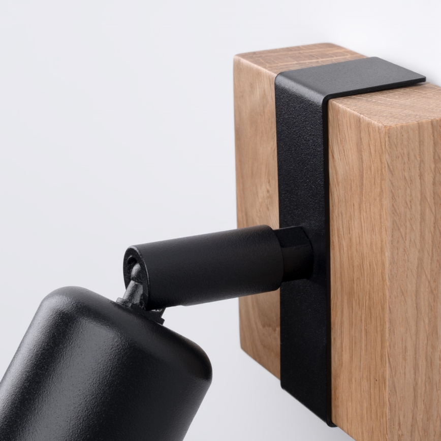 Foco ZUCA 1xE27/15W/230V preto/carvalho