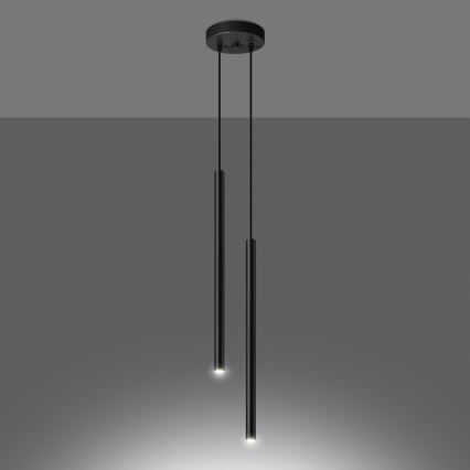 Candelabro suspenso PASTELO 2xG9/8W/230V preto