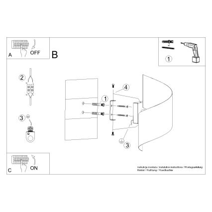 Iluminação de parede TALASSA 1xG9/8W/230V preto