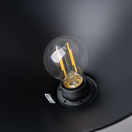 Candeeiro suspenso JAGA 1xE27/15W/230V diâmetro 30 cm preto