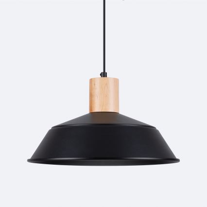 Candeeiro suspenso FANO 1xE27/15W/230V diâmetro 34 cm preto