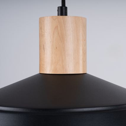 Candeeiro suspenso FANO 1xE27/15W/230V diâmetro 34 cm preto