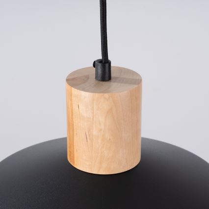 Candeeiro suspenso FANO 1xE27/15W/230V diâmetro 34 cm preto