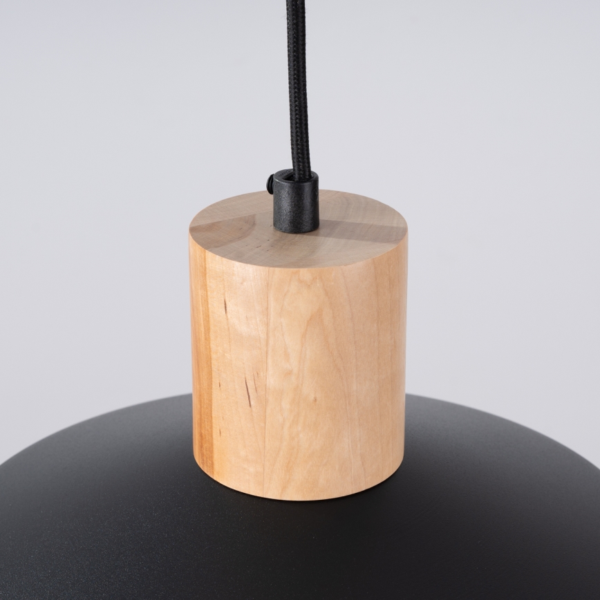 Candeeiro suspenso FANO 1xE27/15W/230V diâmetro 34 cm preto