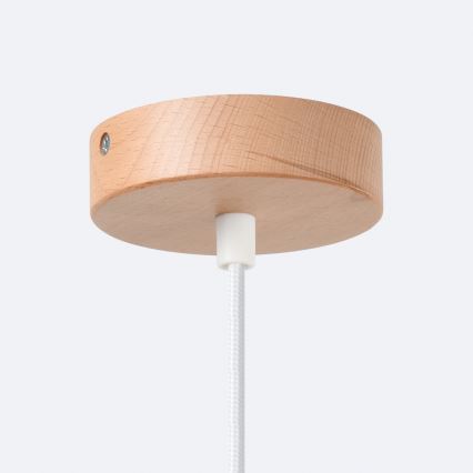 Candeeiro suspenso INDY 1xE27/15W/230V diâmetro 38 cm branco