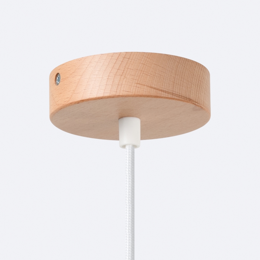 Candeeiro suspenso INDY 1xE27/15W/230V diâmetro 38 cm branco