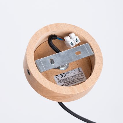 Candeeiro suspenso INDY 1xE27/15W/230V diâmetro 38 cm preto