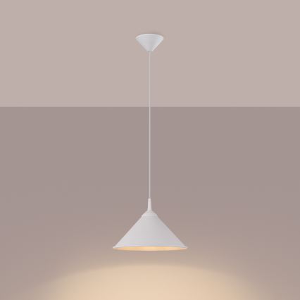 Candeeiro suspenso ZUMA 1xE27/15W/230V diâmetro 30 cm branco