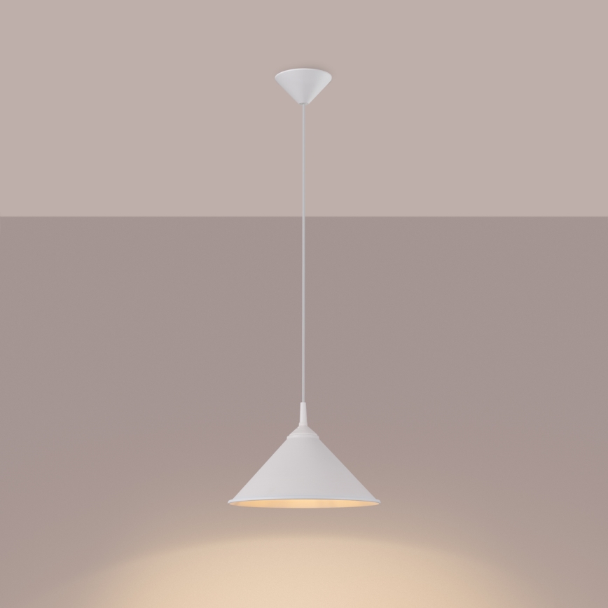 Candeeiro suspenso ZUMA 1xE27/15W/230V diâmetro 30 cm branco