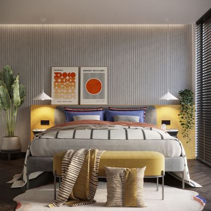 Candeeiro suspenso ZUMA 1xE27/15W/230V diâmetro 30 cm branco