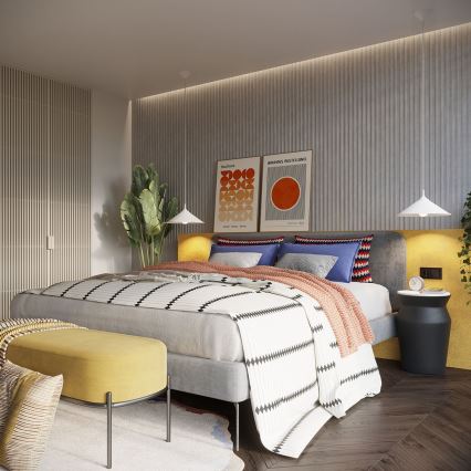 Candeeiro suspenso ZUMA 1xE27/15W/230V diâmetro 30 cm branco