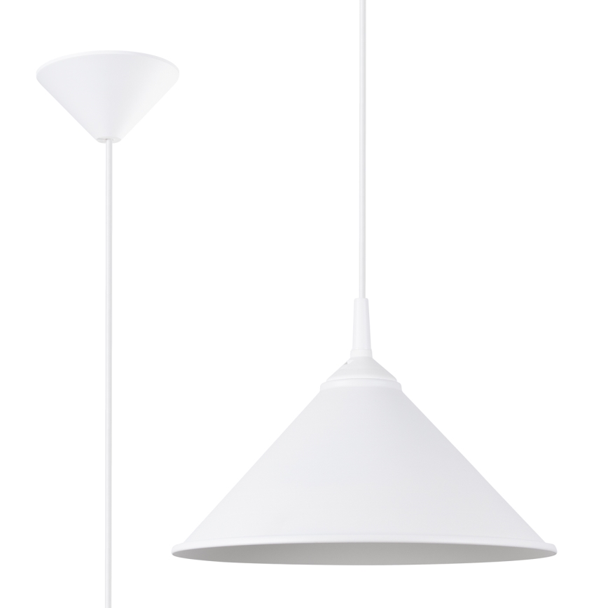 Candeeiro suspenso ZUMA 1xE27/15W/230V diâmetro 30 cm branco