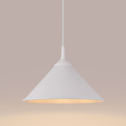 Candeeiro suspenso ZUMA 1xE27/15W/230V diâmetro 30 cm branco