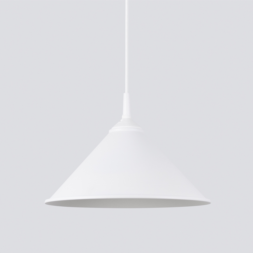 Candeeiro suspenso ZUMA 1xE27/15W/230V diâmetro 30 cm branco
