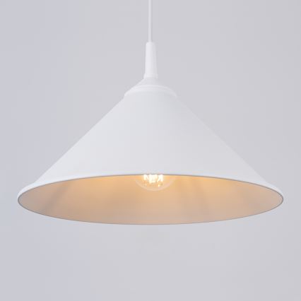 Candeeiro suspenso ZUMA 1xE27/15W/230V diâmetro 30 cm branco