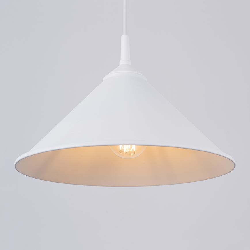 Candeeiro suspenso ZUMA 1xE27/15W/230V diâmetro 30 cm branco