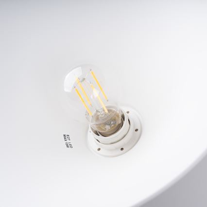 Candeeiro suspenso ZUMA 1xE27/15W/230V diâmetro 30 cm branco