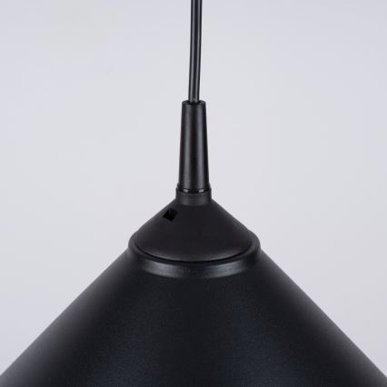 Candeeiro suspenso ZUMA 1xE27/15W/230V diâmetro 30 cm preto