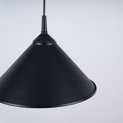 Candeeiro suspenso ZUMA 1xE27/15W/230V diâmetro 30 cm preto