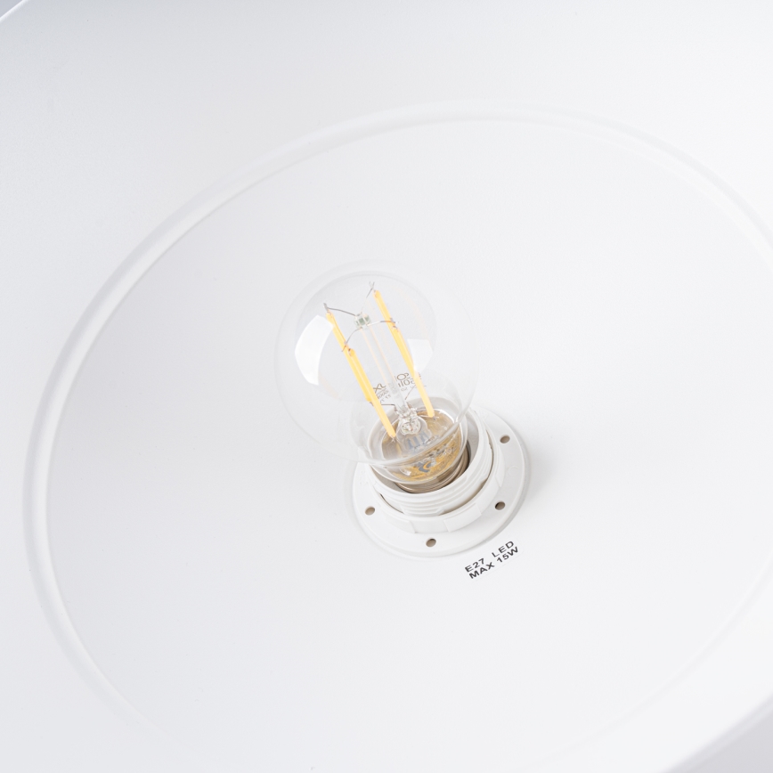 Candeeiro suspenso FRIKA 1xE27/15W/230V diâmetro 34 cm branco