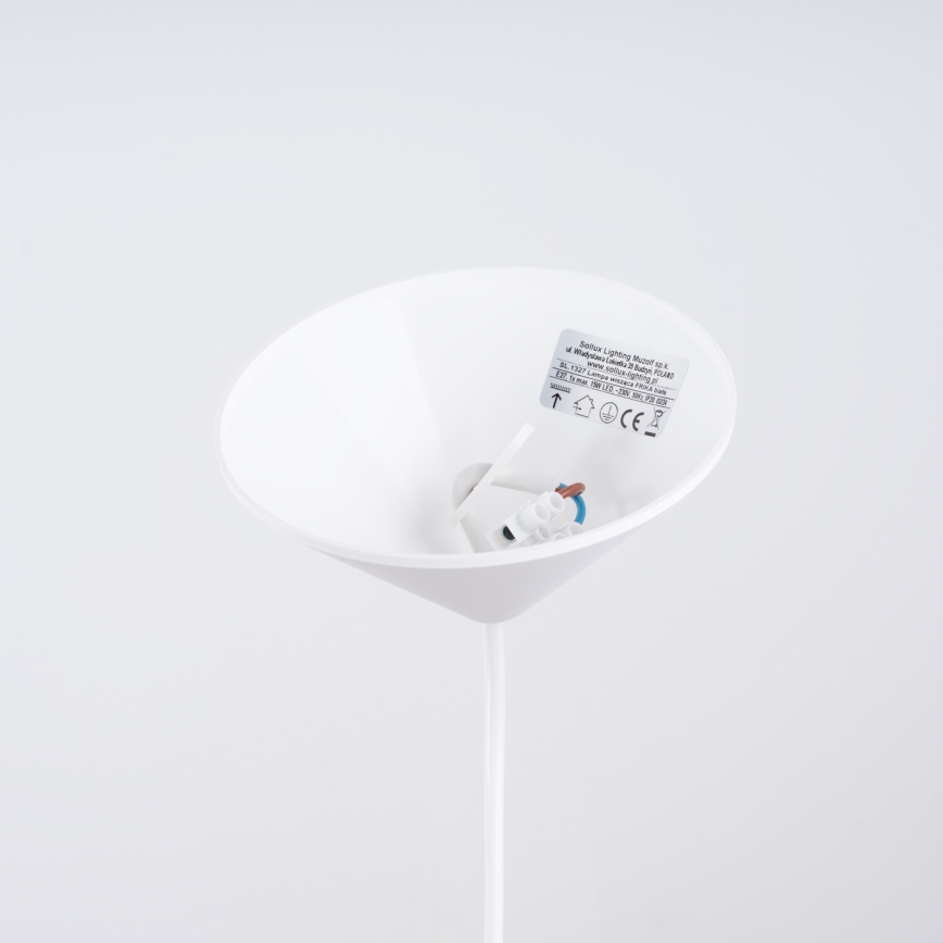 Candeeiro suspenso FRIKA 1xE27/15W/230V diâmetro 34 cm branco