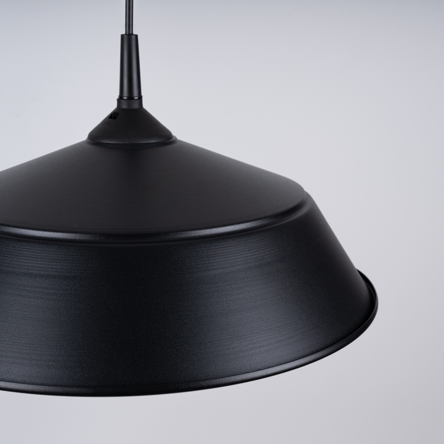 Candeeiro suspenso FRIKA 1xE27/15W/230V diâmetro 34 cm preto