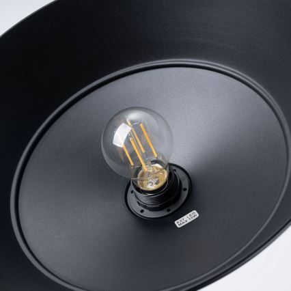 Candeeiro suspenso FRIKA 1xE27/15W/230V diâmetro 34 cm preto