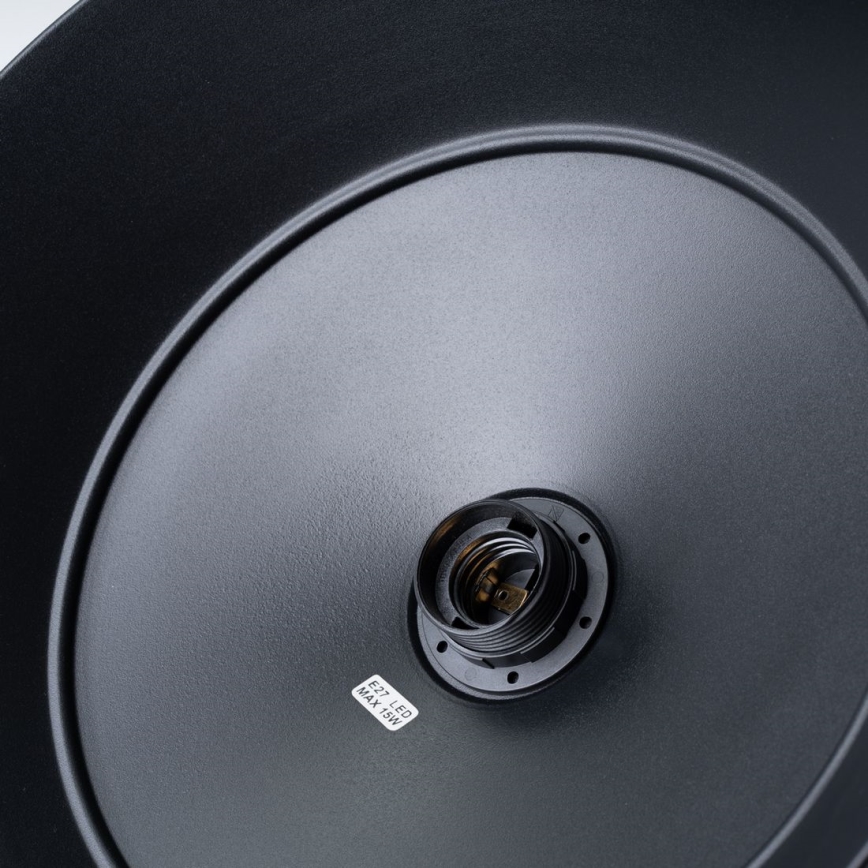 Candeeiro suspenso FRIKA 1xE27/15W/230V diâmetro 34 cm preto