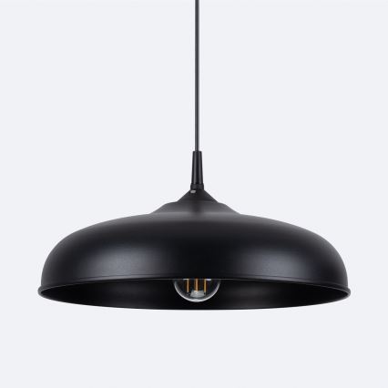 Candeeiro suspenso GINA 1xE27/15W/230V diâmetro 38 cm preto