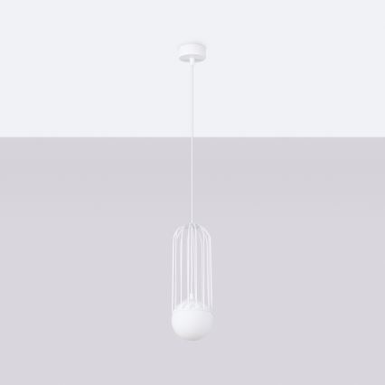 Candeeiro suspenso BRINA 1xG9/8W/230V branco